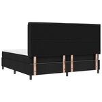 vidaXL Lit à ressorts avec matelas et LED noir 200 x 200 cm en tissu