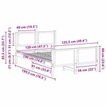 vidaXL Cadre de lit avec tête de lit Taupe 120 x 190 cm tissu
