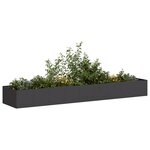 vidaXL Jardinière noir 360x80x40 cm acier