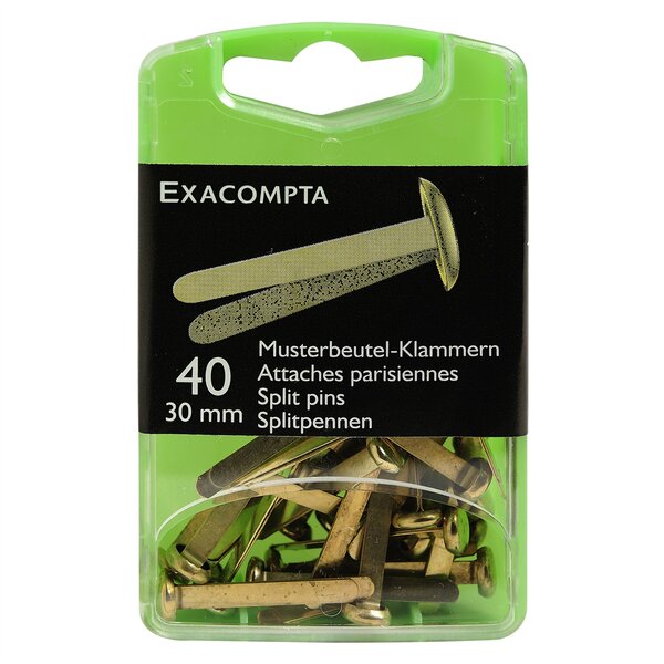 Boîte de 40 attaches parisiennes 30mm - Or EXACOMPTA