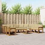 vidaXL Ensemble de canapés d'extérieur 11 pc Naturel et Beige