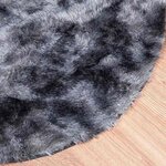 vidaXL Tapis shaggy à poils longs NAVARRA gris foncé 120x120 cm