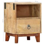 vidaXL Table de chevet 40 x 30 x 52 cm Bois de manguier massif brut