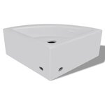 vidaXL Lavabo avec trou de trop-plein 45x32x12 5 cm Blanc
