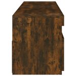 vidaXL Meubles TV avec lumières LED 2 Pièces Chêne fumé 75x35x40 cm