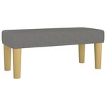 vidaXL Sommier à lattes de lit avec matelas noir 120x190 cm tissu