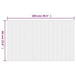 vidaXL Tapis rectangulaire marron foncé 60x100 cm bambou