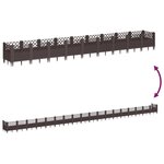 vidaXL Jardinière avec piquets marron 363 5x43 5x43 5 cm PP