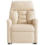 vidaXL Fauteuil inclinable de massage beige tissu microfibre