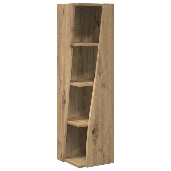 vidaXL Meuble d'angle Blanc 27 5x27x102cm Bois d'ingénierie