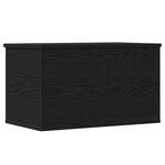 Boîte de rangement vidaXL avec couvercle en chêne noir 60x35x35 cm en bois d'ingénierie