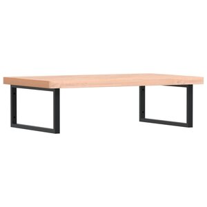 vidaXL Étagère de vasque murale acier et bois massif de hêtre