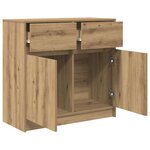 vidaXL Buffet avec tiroir chêne artisanal 80x34x76cm bois d'ingénierie