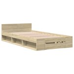 vidaXL Cadre de lit avec tiroir sans matelas chêne sonoma 90x200 cm