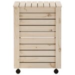 vidaXL Panier à linge et roulettes RANA 45x45x64 cm bois massif de pin