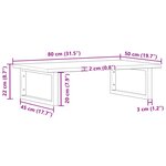 vidaXL Étagère de vasque murale acier et bois de chêne massif