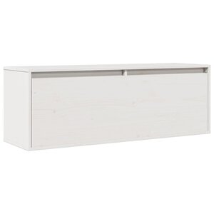 vidaXL Armoire murale Blanc 100x30x35 cm Bois de pin massif