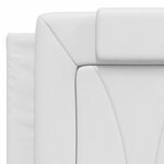 vidaXL Coussin de tête de lit Viana blanc 120 cm similicuir