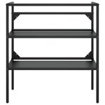 vidaXL Cadre de lavabo de salle de bain Noir 79x38x83 cm Fer