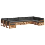 vidaXL Ensembles de canapés 9 pc Naturel et Anthracite