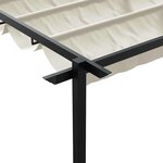 vidaXL Gazebo mural Crème Acier