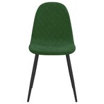 vidaXL Chaises à manger lot de 2 Vert foncé Velours