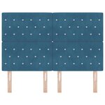 vidaXL Tête de Lit LED Bleu Foncé 72 cm Velours