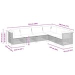 vidaXL Salon de jardin avec coussins 6 Pièces beige résine tressée