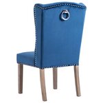 vidaXL Chaises à manger lot de 4 Bleu Velours