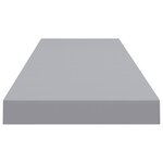 vidaXL Étagères murales flottantes 2 Pièces gris 90x23 5x3 8 cm MDF