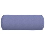 vidaXL Coussins d'accent 2 Pièces Bleu denim Ø 25 x 70 cm tissu