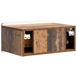 vidaXL Cabinet de chevet mural 2 pc Bois ancien 49 x 34 5 x 24 cm