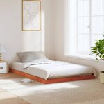 vidaXL Cadre de lit cire marron 120x190 cm bois de pin massif