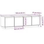 vidaXL Meuble TV 156x37x45 cm Bois de pin massif
