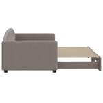 vidaXL Lit de jour avec gigogne sans matelas taupe 90x200 cm