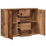 vidaXL Buffet vieux bois 88x30x64 cm bois d'ingénierie