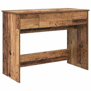 vidaXL Table de cosmétiques avec tiroir Bois ancien 100 x 45 x 76 cm