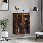 vidaXL Armoire murale chêne fumé 69 5x34x90 cm bois d'ingénierie