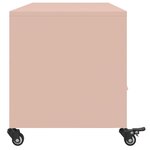 vidaXL Meuble TV rose 100 5x39x43 5 cm acier