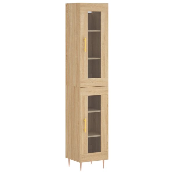 vidaXL Buffet haut Chêne sonoma 34 5x34x180 cm Bois d'ingénierie