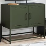 vidaXL Meuble TV vert olive 68 5x39x60 5 cm acier