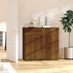 vidaXL Buffet Chêne marron 80x36x75 cm Bois d'ingénierie