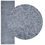 vidaXL Tapis shaggy PAMPLONA poils longs moderne bleu 80x250 cm