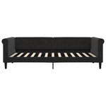 vidaXL Lit de jour avec gigogne et tiroirs noir 90x200 cm velours