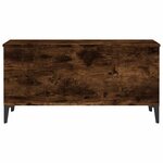 vidaXL Table basse Chêne fumé 90x44 5x45 cm Bois d'ingénierie