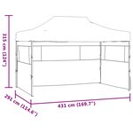 vidaXL Tente de fête 291 x 431 x 315 cm Anthracite Tissu Oxford