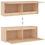 vidaXL Armoire murale 100x30x35 cm Bois de pin massif
