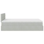 vidaXL Cadre de lit ottoman et matelas gris clair 120x200 cm velours
