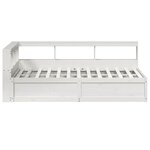 vidaXL Lit bibliothèque sans matelas blanc 140x190 cm bois pin massif