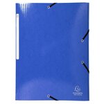 Chemise 3 rabats élastiques Max Capacité IDERAMA Carte pelliculée 425g Bleu x 25 EXACOMPTA